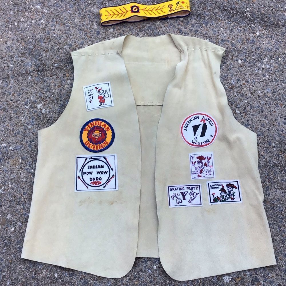 Handmade Vintage 1999-2001 Suede YMCA Native Vest